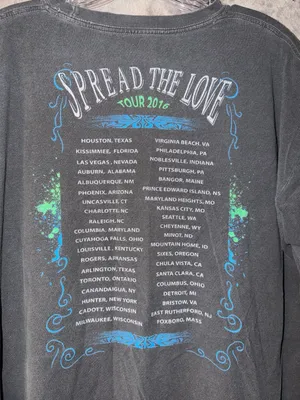 Kenny Chesney Spread The Love 2016 Tour Mineral Wash Graphic Concert T-Shirt thumbnail 6