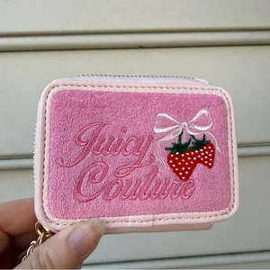 Juicy Couture terrycloth Pink Wallet with Strawberry Design coin pouch thumbnail 4