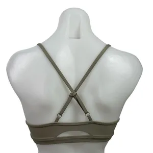Alo Yoga Airlift Intrigue Gray Cross Back Yoga Athletic Sports Bra Crop Top Sz S thumbnail 3