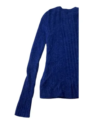 Madewell Blue Ribbed Henley Sweater Size S Alpaca Blend CKP492741785 Long Sleeve thumbnail 6