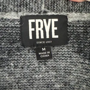 3175 | Frye Cardigan Sweater Women M Gray Aztec Open Front Pockets Southwestern thumbnail 5