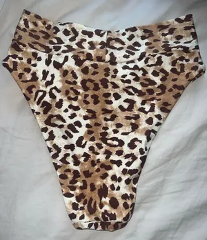 Aerie High-Waisted Crossover Bikini Bottoms Cheetah Print thumbnail 2