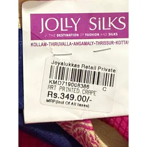 Women's Silk saree Jolly Silks Blue Pink New thumbnail 2