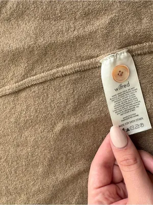 Aritzia Wilfred Merino Wool Tan Cardigan thumbnail 4