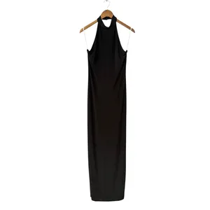 Lulus Flawless Expression Black Mock Neck Halter Maxi Dress size XL NWT thumbnail 4