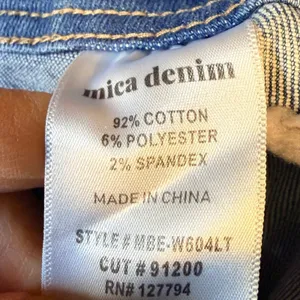 Mica Denim Wide Leg Crop Jeans Size‎ 32 Fits 12-14 Inseam 25" Stretch Pockets thumbnail 4