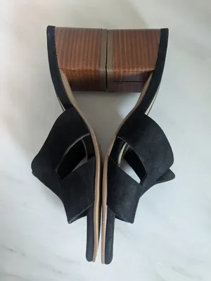 Steve Madden Fuiji Block Heel Mule Sandals Black 6.5 thumbnail 5
