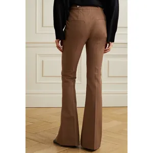 NWT Veronica Beard Elsbury in Cocoa Pintuck Stretch Flare Pants 14 $398 thumbnail 8