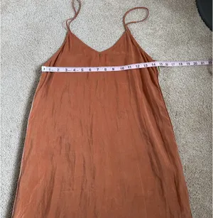 Tribe Kelley Rust Surf Mini Rayon Dress With Side Stripe. Size Medium thumbnail 4