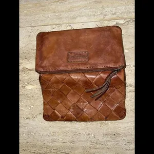 VILENCA Holland Weaved Leather‎ Wallet, Brown 7x3.5” thumbnail 4