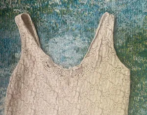 Vintage Lucie Ann II nude lace cami, size medium 36 thumbnail 2