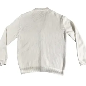 Zara Men Cream Knit V-Neck Button Cardigan Sweater Size Large thumbnail 3
