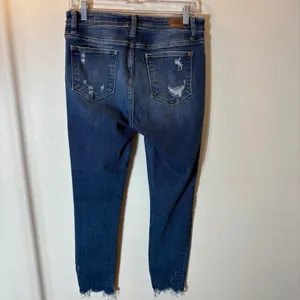 Judy Blue Skinny Fit Jeans Size 9/29 Dark‎ Wash Distressed Denim thumbnail 4