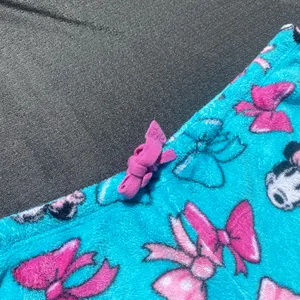 💕🩵 Vintage Y2K 2000s Disney XL Mickey Mouse Minnie Mouse Blue Pajama Pants 🩵💕 thumbnail 3