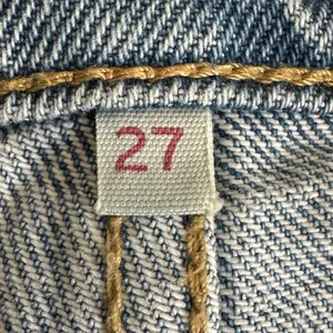 Levi's Mini Skirt Womens 27 Medium Wash Denim Distressed Frayed Hem Casual Y2K thumbnail 5