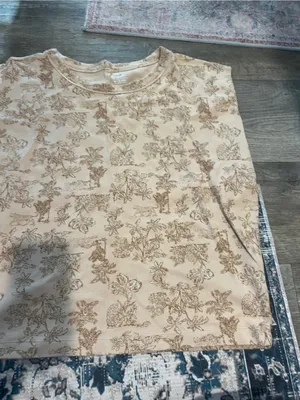 Aerie Women's Beige Floral leopard jungle Print Sleeveless Top thumbnail 4