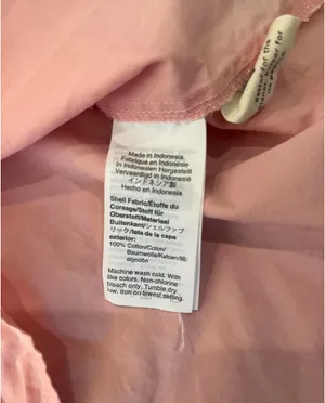 Madewell Poplin Flutter Sleeve Dress Light Pink Medium thumbnail 8