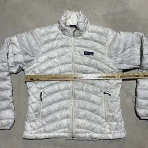 Patagonia Down Sweater Jacket Women's SZ Small L Quilted Puffer Full Zip Stained thumbnail 10