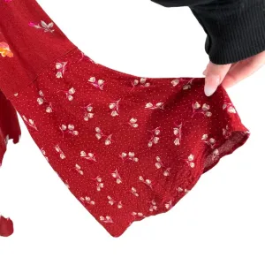 Free People Tate Tunic Dress in Vintage Combo Red Floral‎ Print Size Medium thumbnail 7