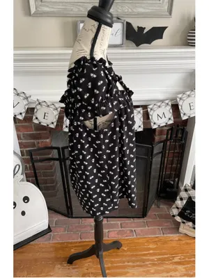 CeCe - Size Large - black w/ivory floral thumbnail 3