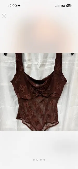 Brown lace bodysuit Size XL thumbnail 2