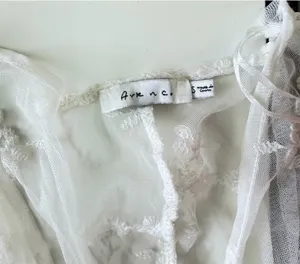Ark & Co. White Floral Lace Duster Kimono Maxi Swim Cover-Up / Robe - Size S ✨ thumbnail 14