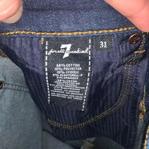 7 for All Mankind dark wash ankle skinny cropped raw hem 31 jeans thumbnail 4
