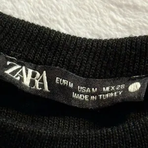 ZARA Black Cold Shoulder Cutout Crop Sweater Top Size M Goth Chic Classy thumbnail 8
