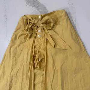 Free People Diggin This Skort High Rise Shorts Midi Skirt Women’s Small Yellow thumbnail 5