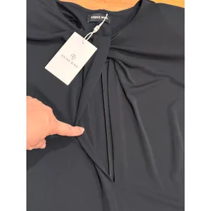 Anine Bing Amaya Black Keyhole Mini Dress Long Sleeve Women’s L thumbnail 8