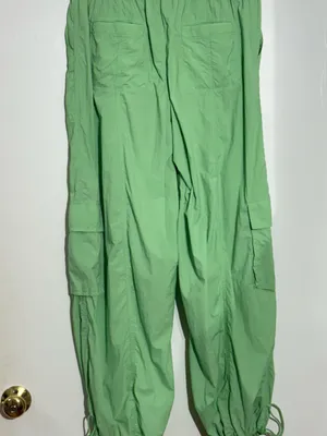 NWT Anthropologie Mint Green Cargo Drawstring Joggers Daily Practice thumbnail 5