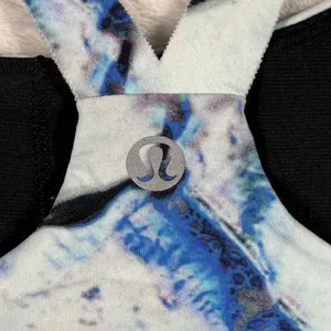Lululemon Free To‎ Be Elevated Bra Blue Multi Abstract Strappy Back Size 10 thumbnail 2