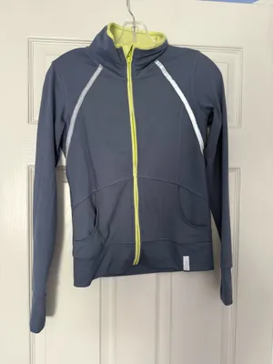 Grey athletic zip thumbnail 1