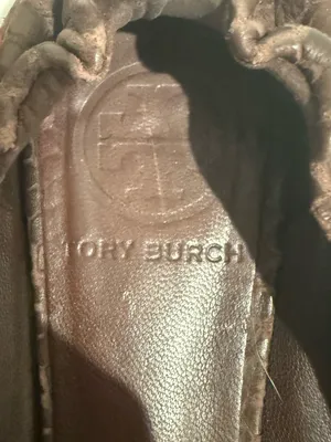 Tory Burch Reva Chestnut Brown Textured Snakeskin-print Leather Ballet Flats 6.5 thumbnail 8