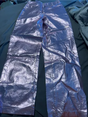 12th Tribe Aimmia Metallic Pink Straight Leg Pants thumbnail 11