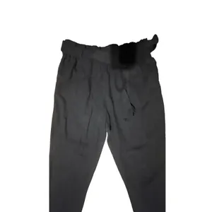 Active USA Black Paperbag Waist‎ High Rise Tapered Leg Tie Belt Pants Medium thumbnail 4