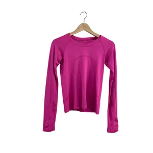 Lululemon Swiftly Tech Long Sleeve Sonic Pink‎ Running Top Size 4 thumbnail 2