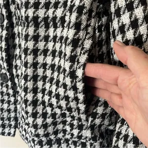 NWOT Sanctuary Ashley Jacket / Top Bouclé Houndstooth Size L thumbnail 8