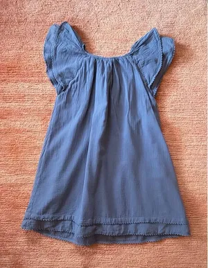 Polo Ralph Lauren Blue Flutter Sleeve Dress Adult XS Girls 12 thumbnail 1