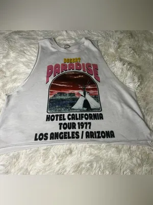 Forever 21 Hotel California Desert Paradise Graphic Muscle Tank Women’s S Boho thumbnail 4