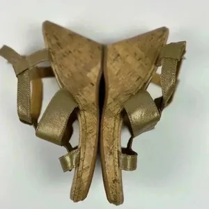 B.o.c Women's Bronze Leather Cork Wedge‎ Sandals Size 8 Strappy Casual thumbnail 9