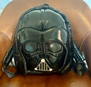 Disney Parks Star Wars Darth Vader Mini Backpack Black w/ Metal Hardware 14x10in thumbnail 1