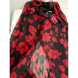 Lulus Best Occasion Black Red Floral Print Front Slit Party Event Maxi Dress S thumbnail 10