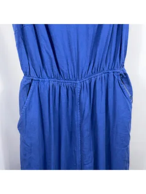 Universal Threads Blue Sleeveless Wide Leg Jumpsuit Women’s XL Cutout Back thumbnail 4