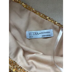 NWT IEENA Mac Duggal‎ One Shoulder Sequin Mini Dress 2 Gold 26977 Cocktail Party thumbnail 4