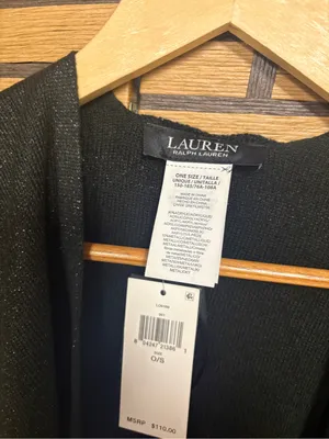 Lauren Ralph lauren Green shimmer wrap OSFA thumbnail 7
