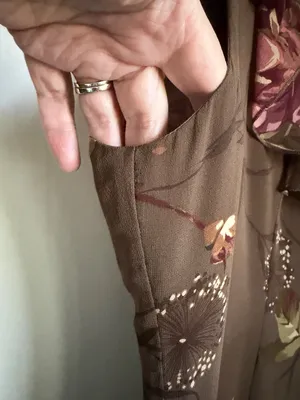 Morell Maxie Floral Column Dress Brown Pink Silk 14 Ruffle Sleeveless Y2K Fairy thumbnail 7