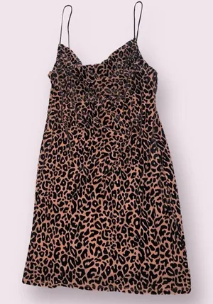 Altar’d State Leopard Cheetah Velvet Sleeveless Mini Dress Medium never worn thumbnail 2