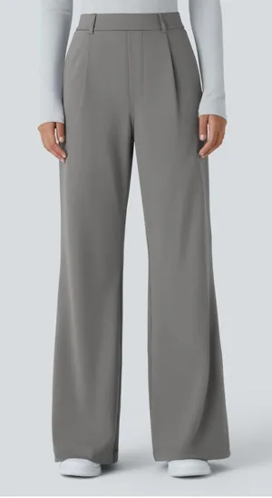 NWT Halara Flex DayStretch High Waisted Straight Leg Work Pants Gray Size XL thumbnail 1