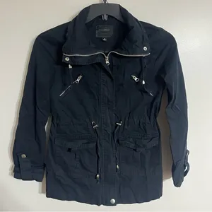 Women's Miss London Black Label Long Sleeve Winter Coat‎ Jacket Size S Pockets thumbnail 1